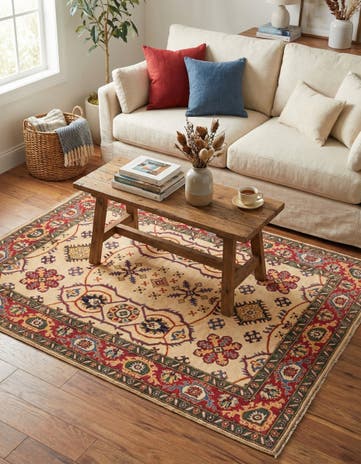 4' 11 x 7' 1 Hand Knotted Kazak Rug