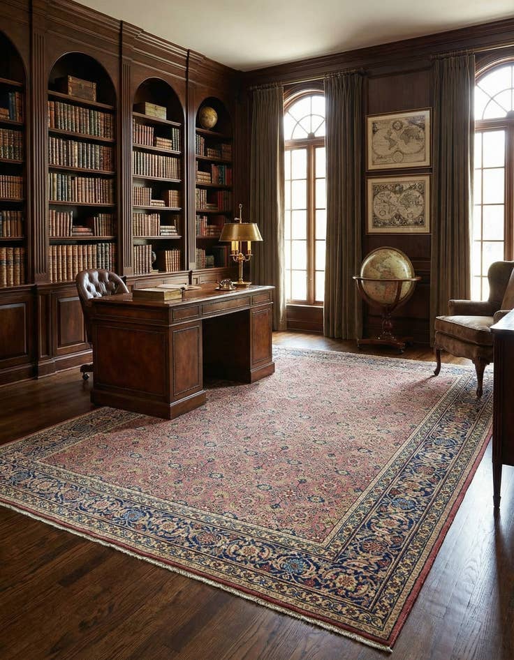 Detail image of 8' 6 x 11' 4  Hand Knotted Sarough Persian Wool Rug