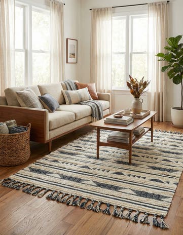 6' 1 x 9' Hand Woven Arizona Wool Rug