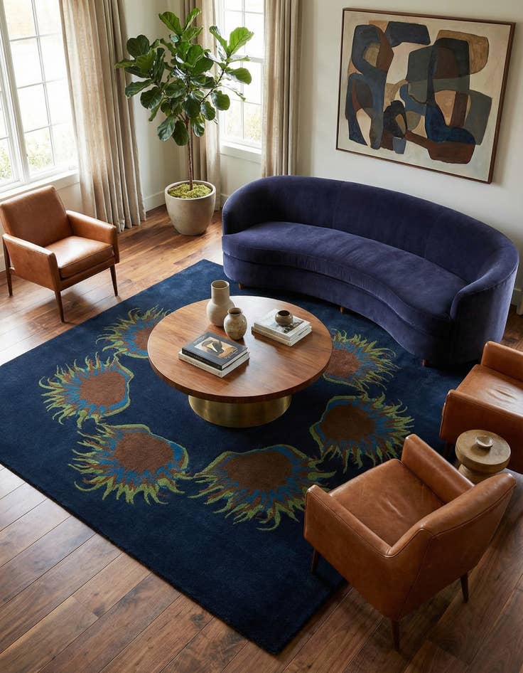 Detail image of 7' 6 x 7' 6 Luna Square Rug