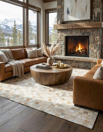 8' x 9' 11 Cowhide Stocks Rug