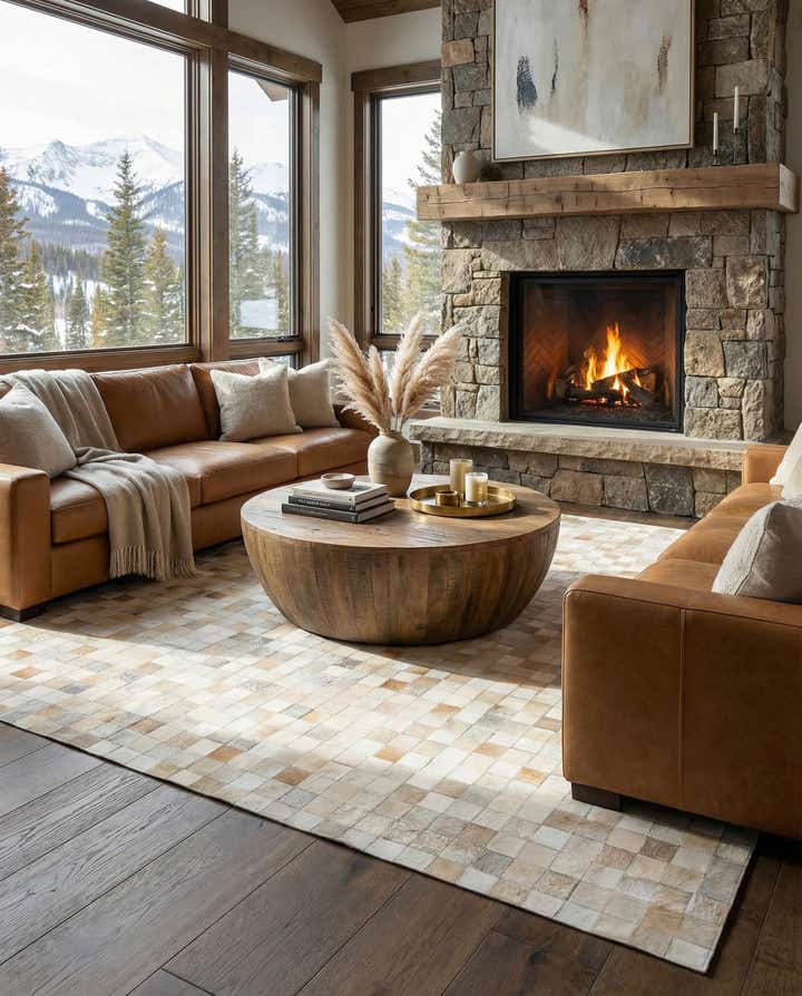 8' x 9' 11 Cowhide Stocks Rug