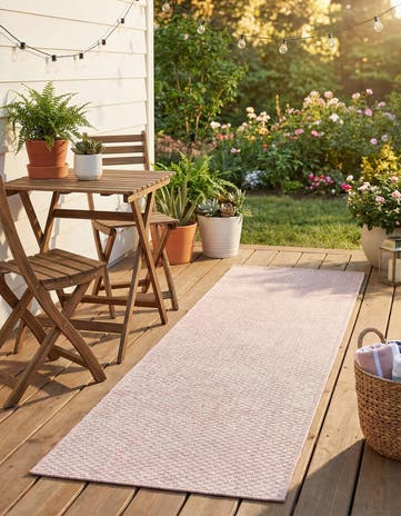 2' x 8' Easy-Clean Solid Indoor / Outdoor Runner Rug