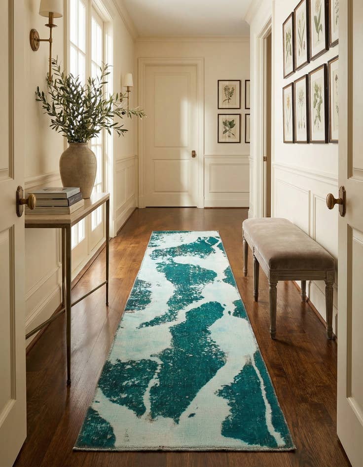 Detail image of 2' 2 x 8' 7  Hand Knotted Ultra Vintage Persian Wool Runner Rug