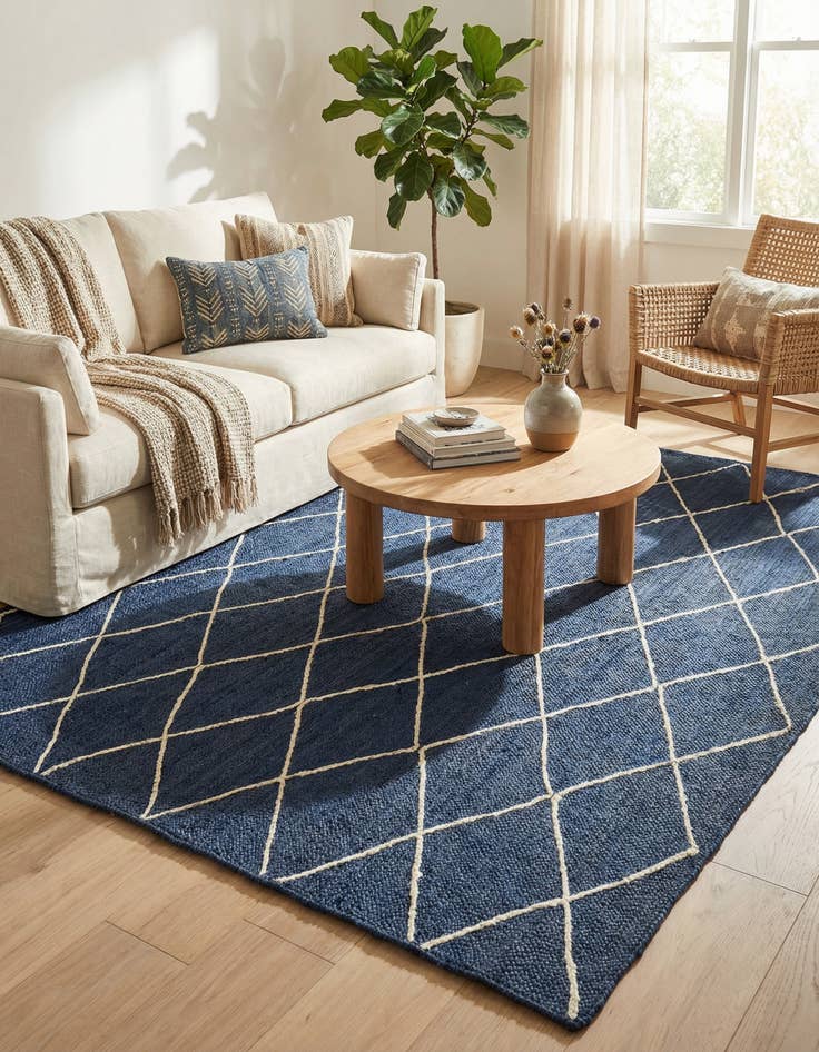 Detail image of 8' x 11'  Hand Braided Jute Rug