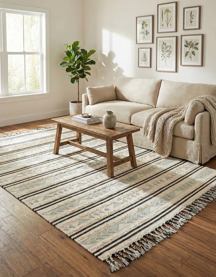 Detail image of 9' x 12'  Hand Woven Arizona Wool Rug