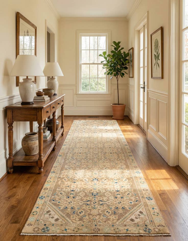 Detail image of 3' 1 x 9' 9 Hamedan Runner Rug