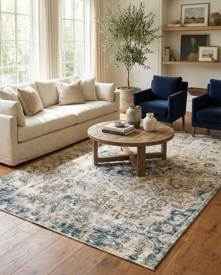 Detail image of 5' 4 x 8' 6 Hand Knotted Ultra Vintage Persian Wool Rug