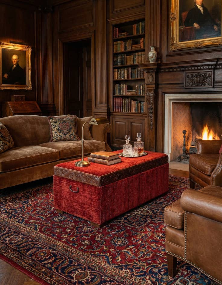 Detail image of 1' 6 x 3' 2  Hand Knotted Furniture Trunk