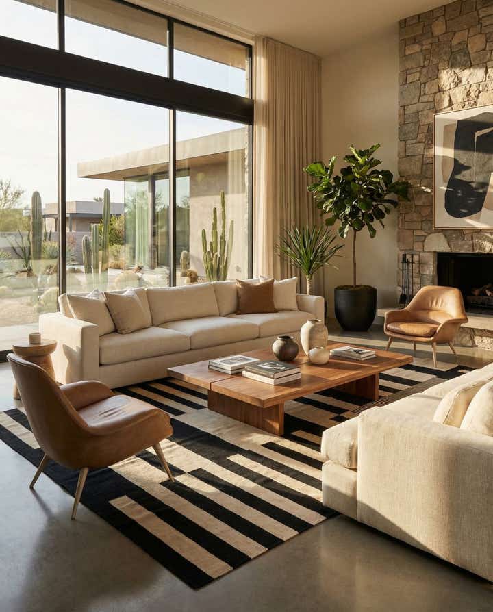 6' 8 x 9' 8 Hand Woven Kilim Modern Wool Rug