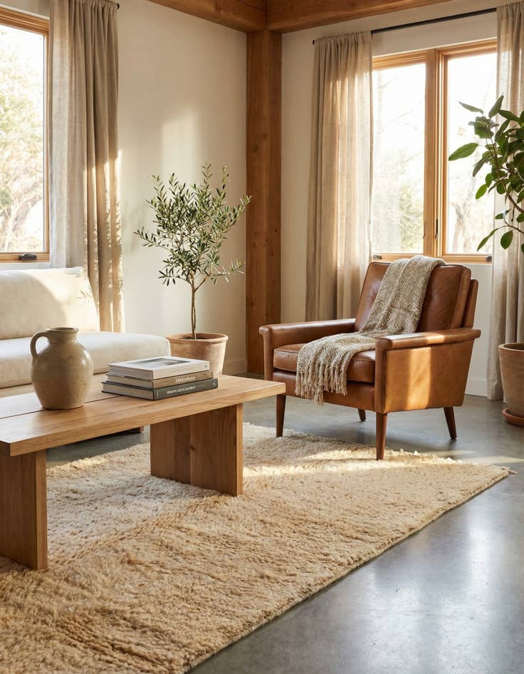 Detail image of 2' 5 x 4' 8  Hand Knotted Moroccan Wool Runner Rug