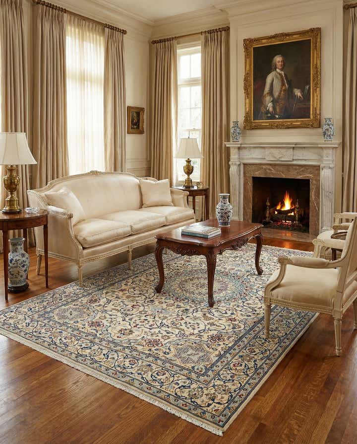 5' 3 x 8' 4 Nain Wool Rug