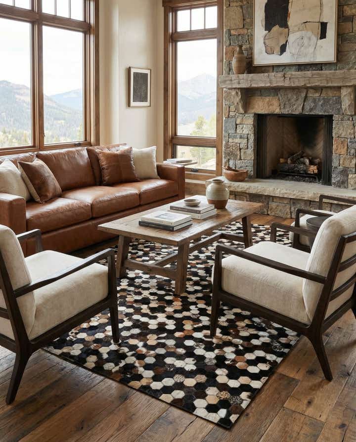 5' 1 x 8' Cowhide - Patchwork Rug