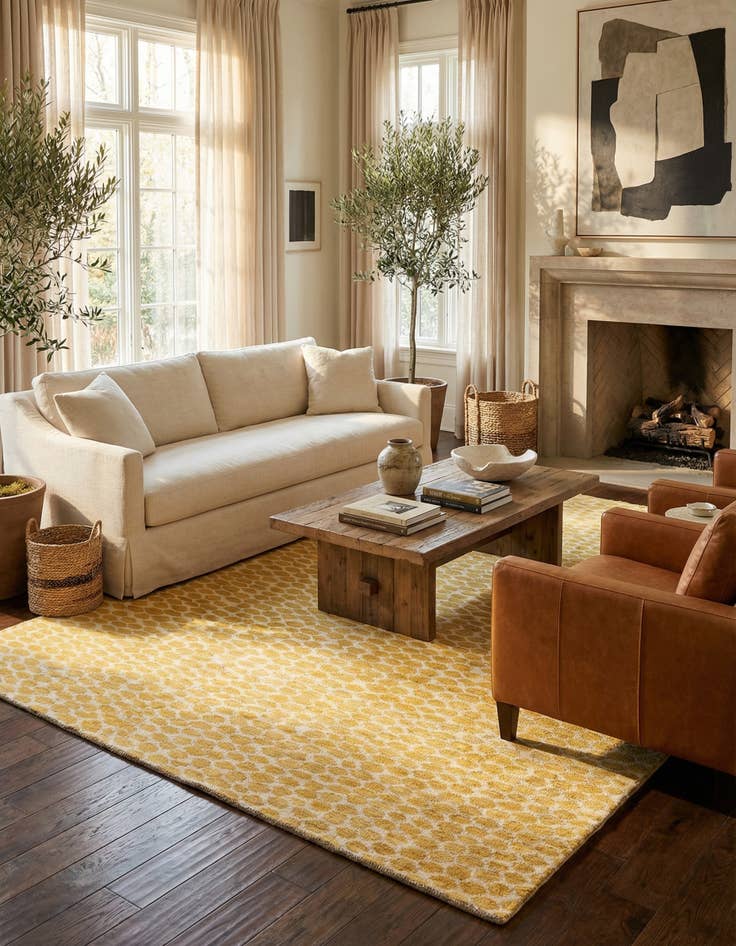 Detail image of 9' 1 x 12' 1  Hand Knotted Darya Wool Rug