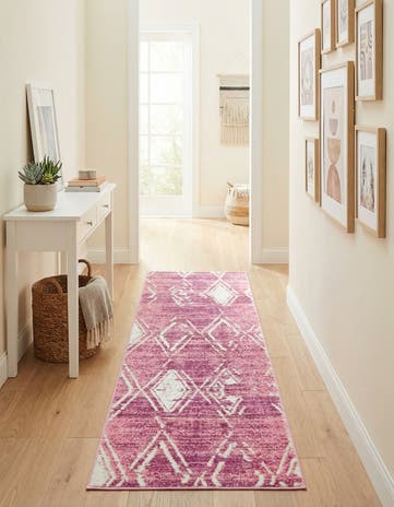 Jill Zarin Pink Uptown Carnegie Hill Runner Rug