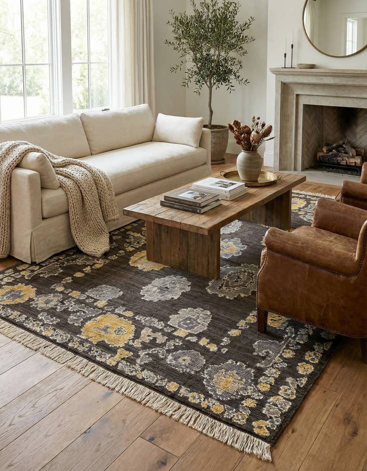 Detail image of 7' 10 x 10' 9  Hand Knotted Oushak Wool Rug