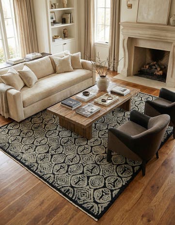 8' 7 x 10' 4 Hand Knotted Darya Wool Rug