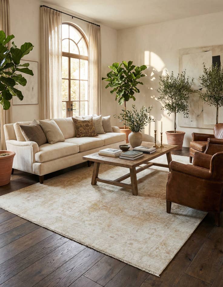 Detail image of  6' x 9' 4  Hand Knotted Ultra Vintage Persian Wool Rug