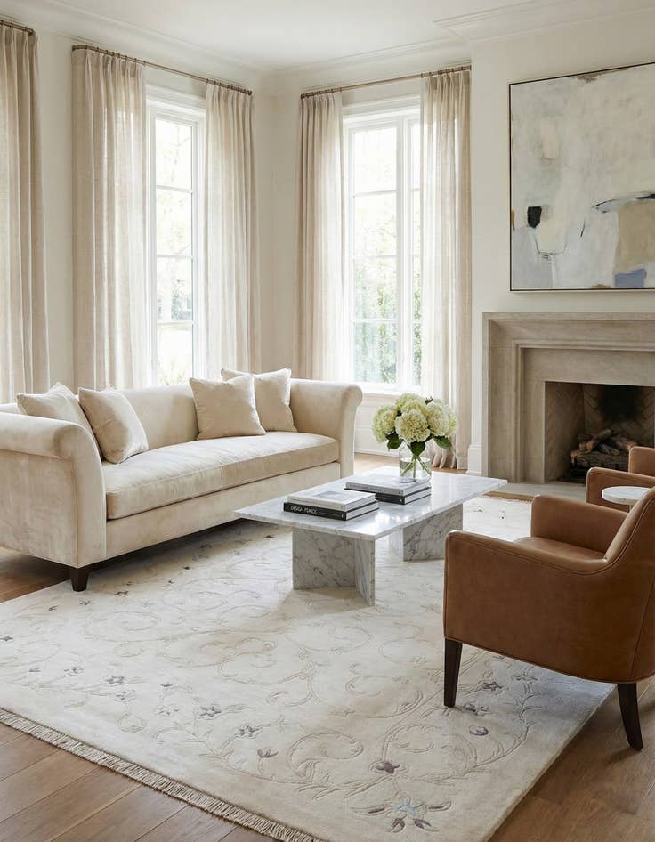 Detail image of 6' 7 x 9' 9  Hand Knotted Darya Wool Rug