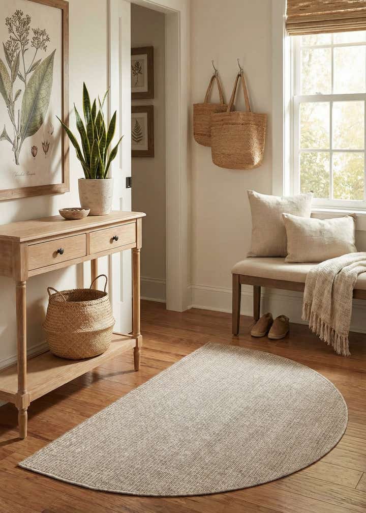 2' 7 x 4' Easy-Clean Solid Indoor / Outdoor Hearth Rug