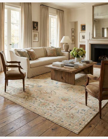 9' 1 x 11' 10 Hand Knotted Oushak Rug