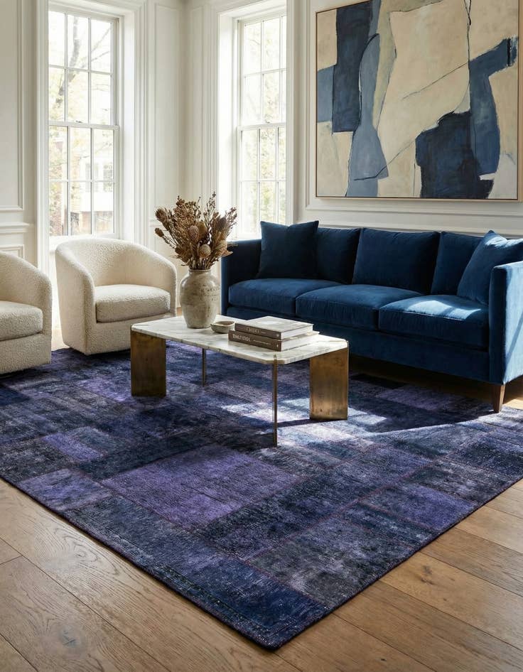 Detail image of  6' 8 x 9' 10  Hand Knotted Ultra Vintage Persian Wool Rug