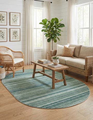 5' 3 x 8' Gemstone Oval Rug