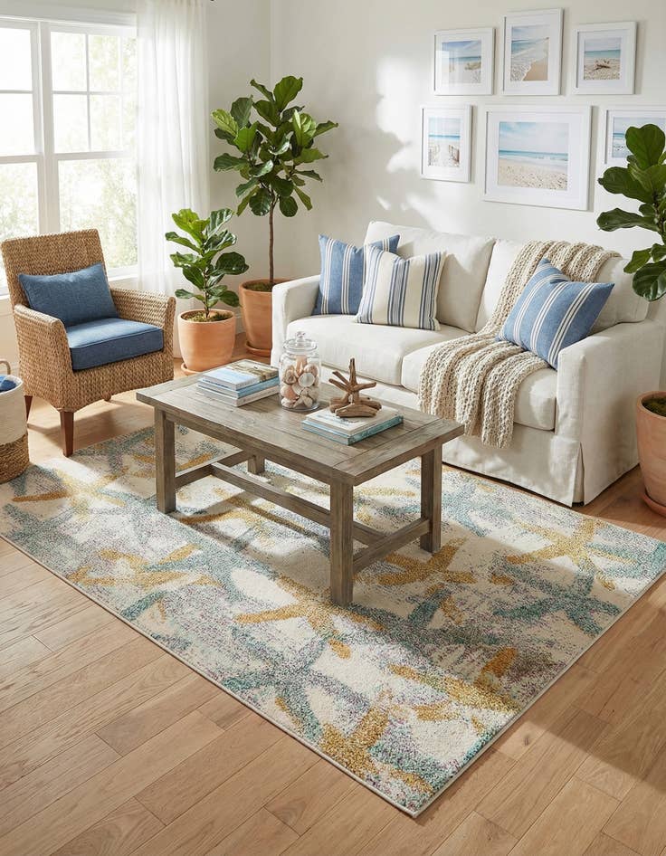 Detail image of 4' x 6'  Washable Capri Rug