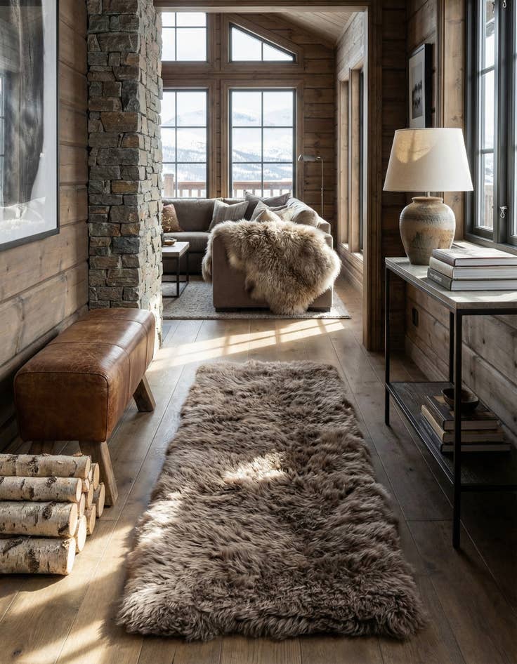 Detail image of  2' x 6' Sheepskin Runner Rug