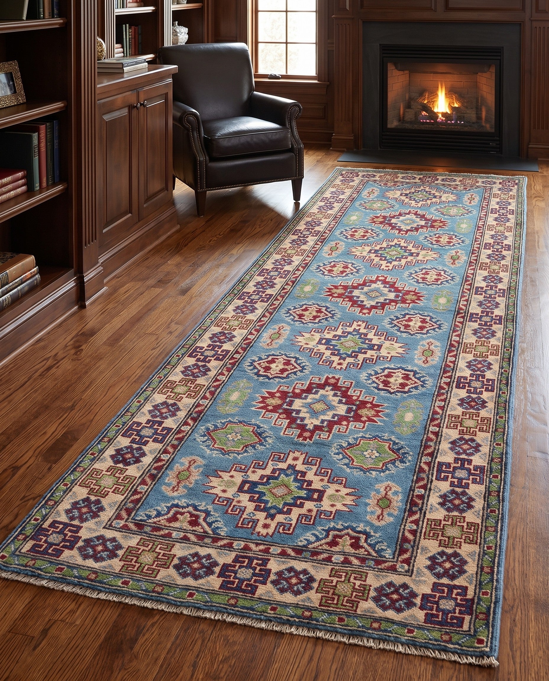 Detail image 3 of 10: 2' 10 x 8' 2 Hand Knotted Kazak Runner Rug