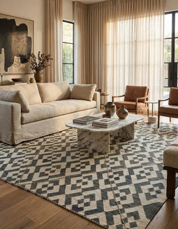 8' 8 x 9' 10 Hand Woven Kilim Modern Wool Rug