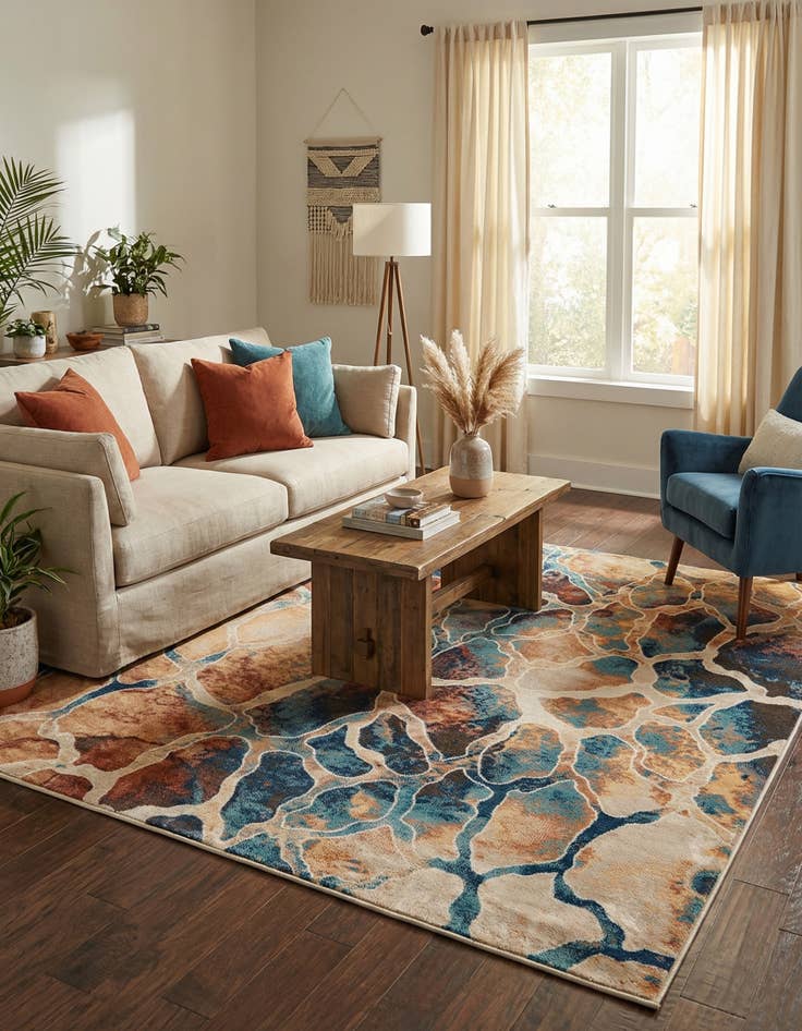 Detail image of 5' 3 x 5' 3 Ethereal Square Rug