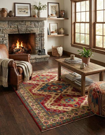 4' x 6' Hand Knotted Kazak Rug