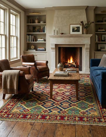 5' 2 x 6' 7 Hand Knotted Kazak Rug