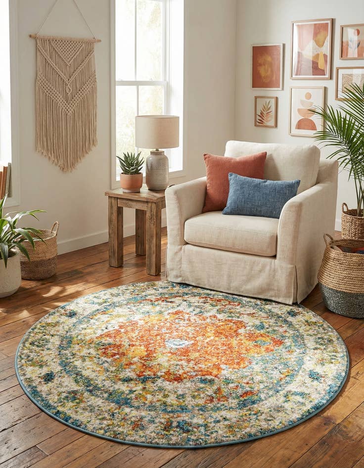 Detail image of 3' 3 x 3' 3 Venice Round Rug