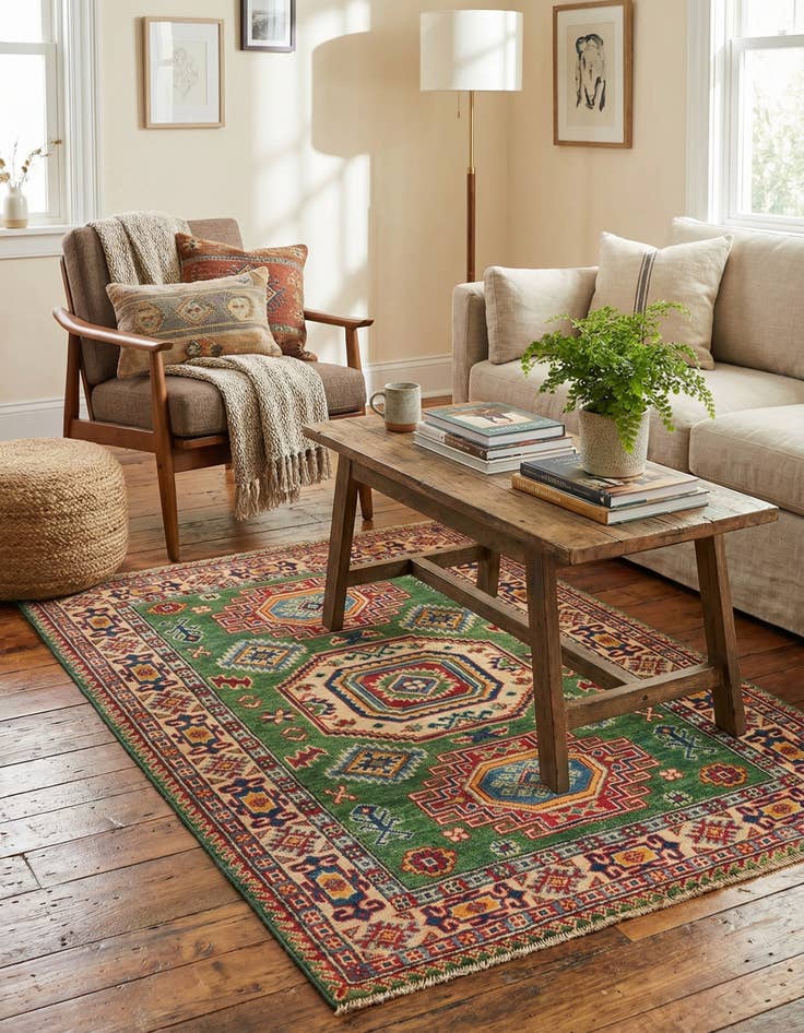 Detail image of 3' 3 x 5' 1 Hand Knotted Kazak Rug