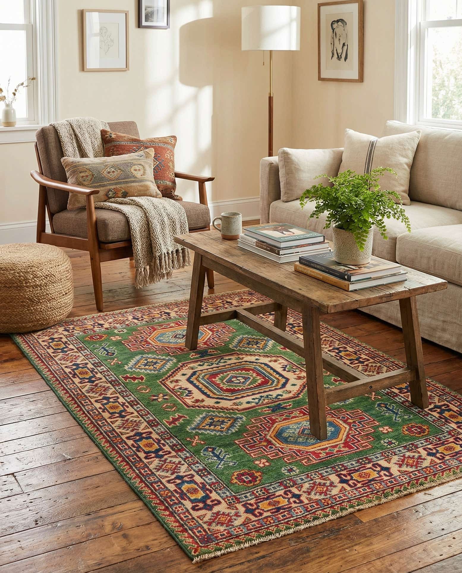 3' 3 x 5' 1 Hand Knotted Kazak Rug