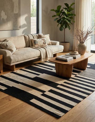 5' 7 x 7' 7 Hand Woven Kilim Modern Wool Rug