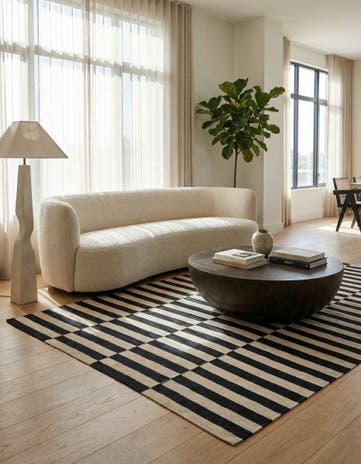5' 7 x 7' 9 Hand Woven Kilim Modern Wool Rug