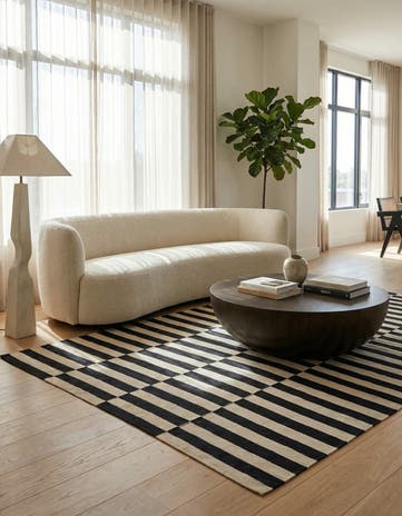 5' 7 x 7' 9 Hand Woven Kilim Modern Wool Rug