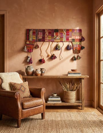 1' 9 x 4' 2 Hand Woven Wall Art Wool Rug