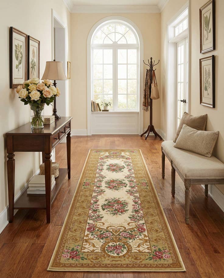 Detail image of 2' 7 x 10' Easy-Clean Traditional Indoor / Outdoor Runner Rug