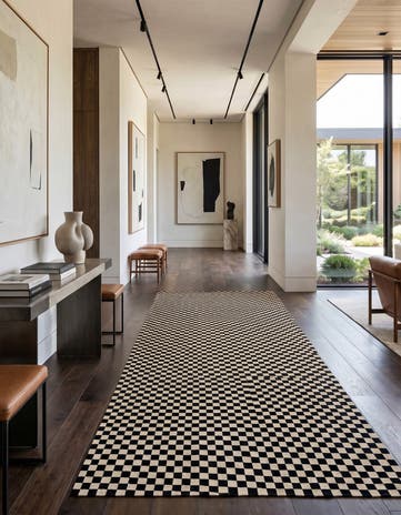 8' 3 x 16' 1 Hand Woven Kilim Modern Wool Runner Rug