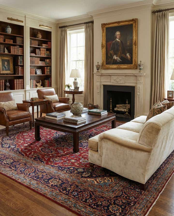 9' 9 x 12' 9 Hand Knotted Kashan Persian Wool Rug