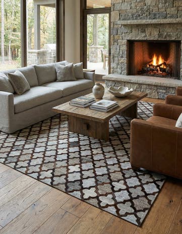 8' 1 x 9' 11 Cowhide - Patchwork Rug