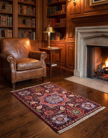 2' 1 x 3' 1 Hand Knotted Mamluk Ziegler Rug
