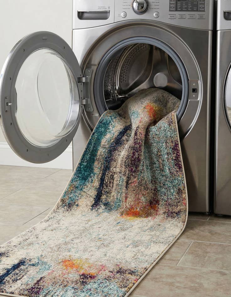 Detail image of 2' 7 x 12'  Washable Spectrum Runner Rug