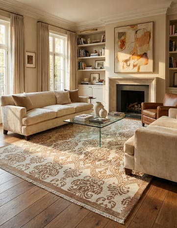 6' 8 x 9' 11 Hand Knotted Darya Wool Rug