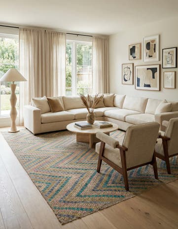 10' 7 x 13' 2 Hand Woven Kilim Modern Wool Rug