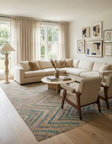 10' 7 x 13' 2 Hand Woven Kilim Modern Wool Rug